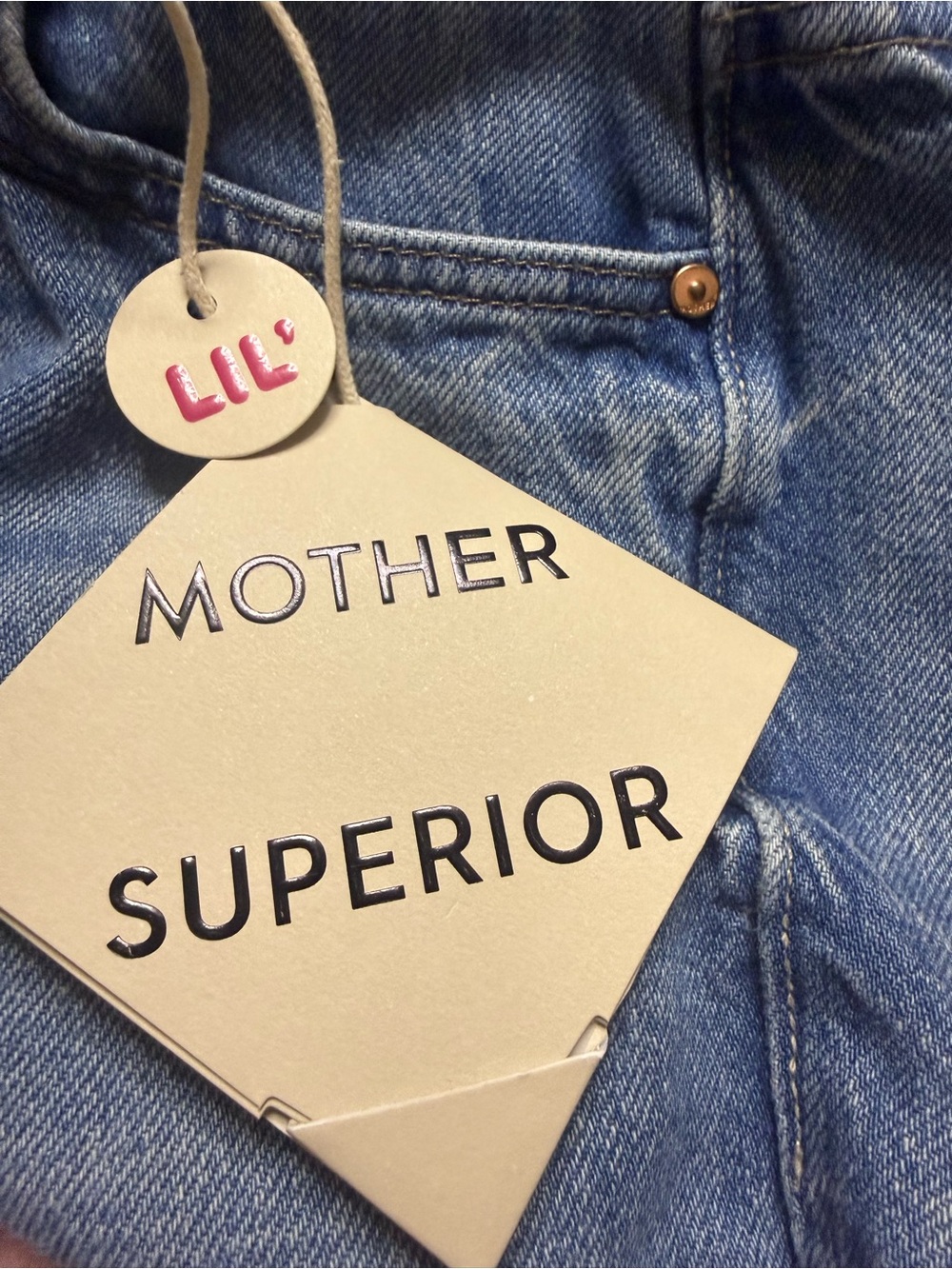✨ MOTHER Lil Dodger Button Sneak Wipeout Jeans NWT Premium Denim ✨ 24 x 29 - Picture 11 of 11